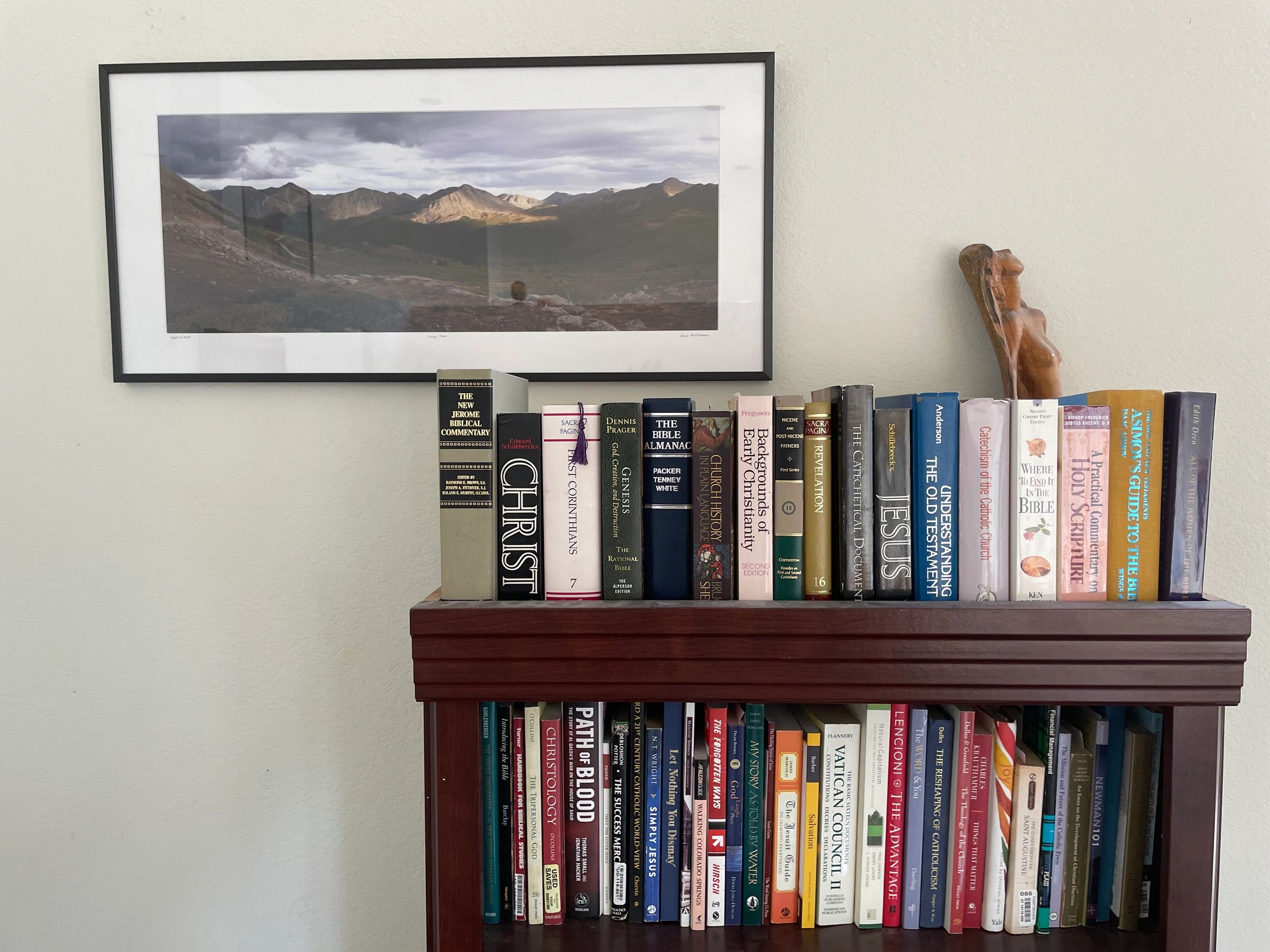 Top of Pearring's research shelf, five shelves below, too!