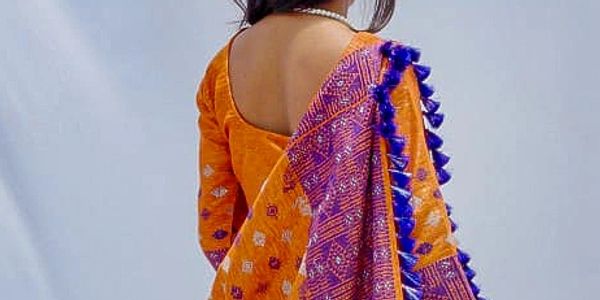 A model wearing Karbi traditional attire by PR(PERI)