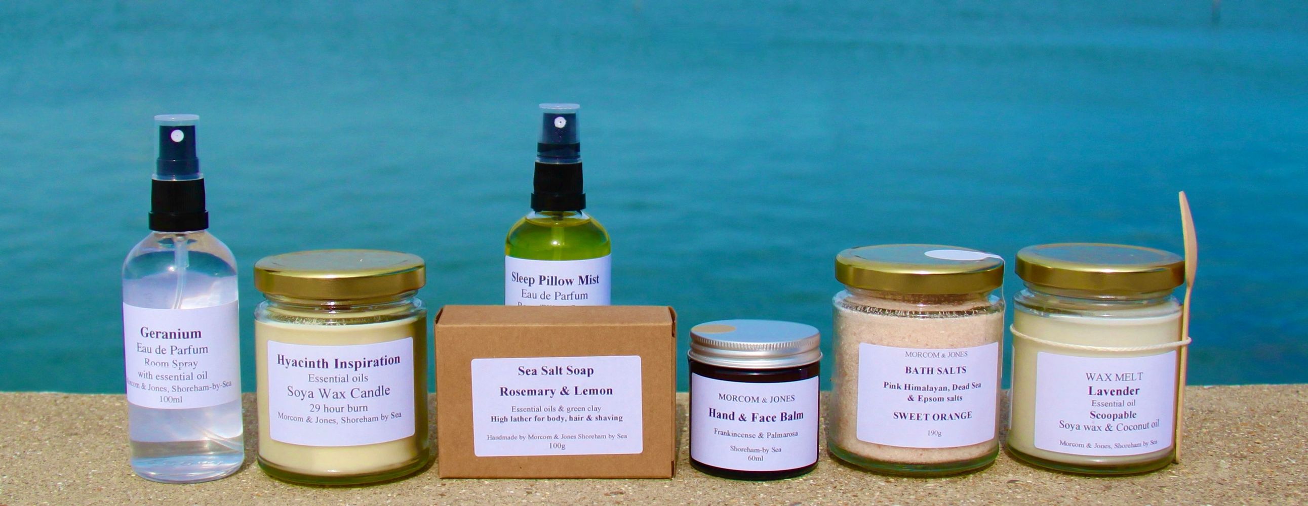 Different handmade products for bathing