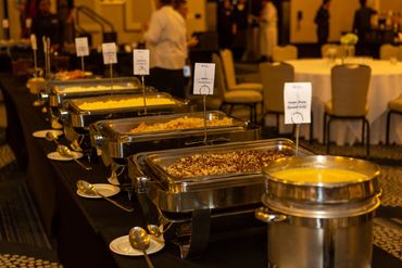 Devious food trays at the table