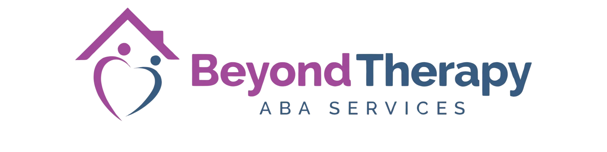 Beyond Therapy ABA Services logo with heart and home icon.