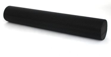 A single long black foam roller