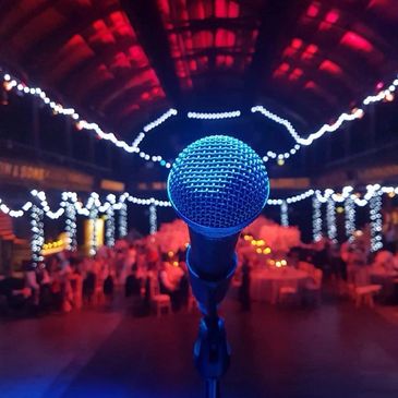 Microphone on stage at wedding