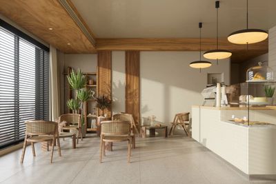 Window blinds installed in a modern coastal home in Newport Beach, CA