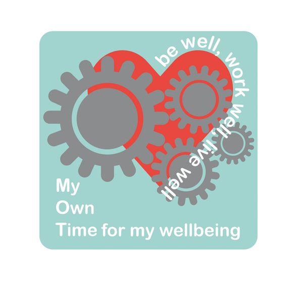 An image including cogs that make up a heart to express taking time for your own wellbeing