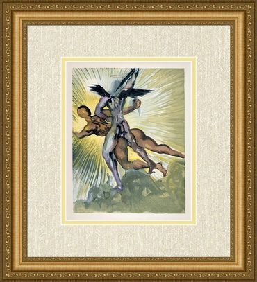 Salvador Dali, "The Guardian Angels of the Valley" Purgatory Canto 8 (The Divine Comedy)