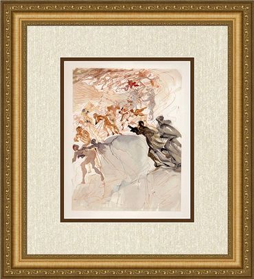 Salvador Dali, "Mounting the Seventh Terrace: Lust" Purgatory Canto 25 (The Divine Comedy)