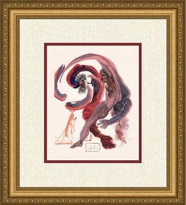 Salvador Dali, "The Fourth Terrace" Purgatory Canto 18 (The Divine Comedy)