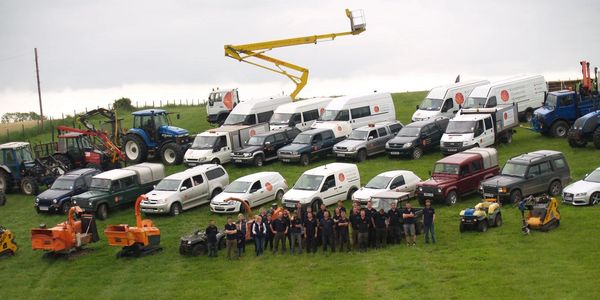 Some of Knighton Countryside Management's plant and machinery.