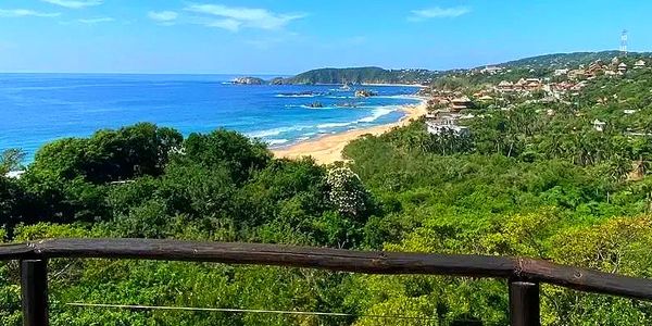 Stunning Ocean, Beach and Village View from Casa Alegria in San Agustinillo / Mazunte Oaxaca Mexico