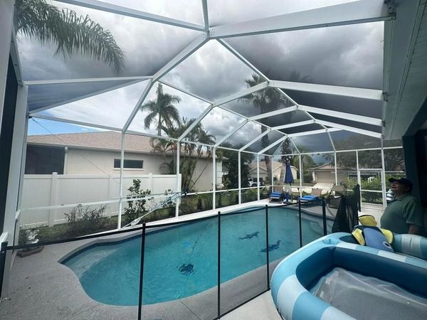 Re-screening by Re-screen Renovations: renewing pool cages and enclosures under the Florida sun