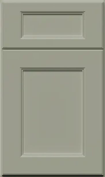 olive green double shaker fabuwood cabinet face