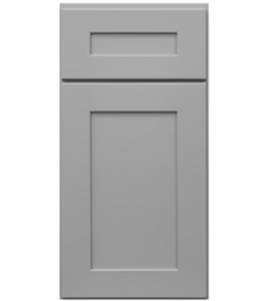 Gray shaker cabinet door face