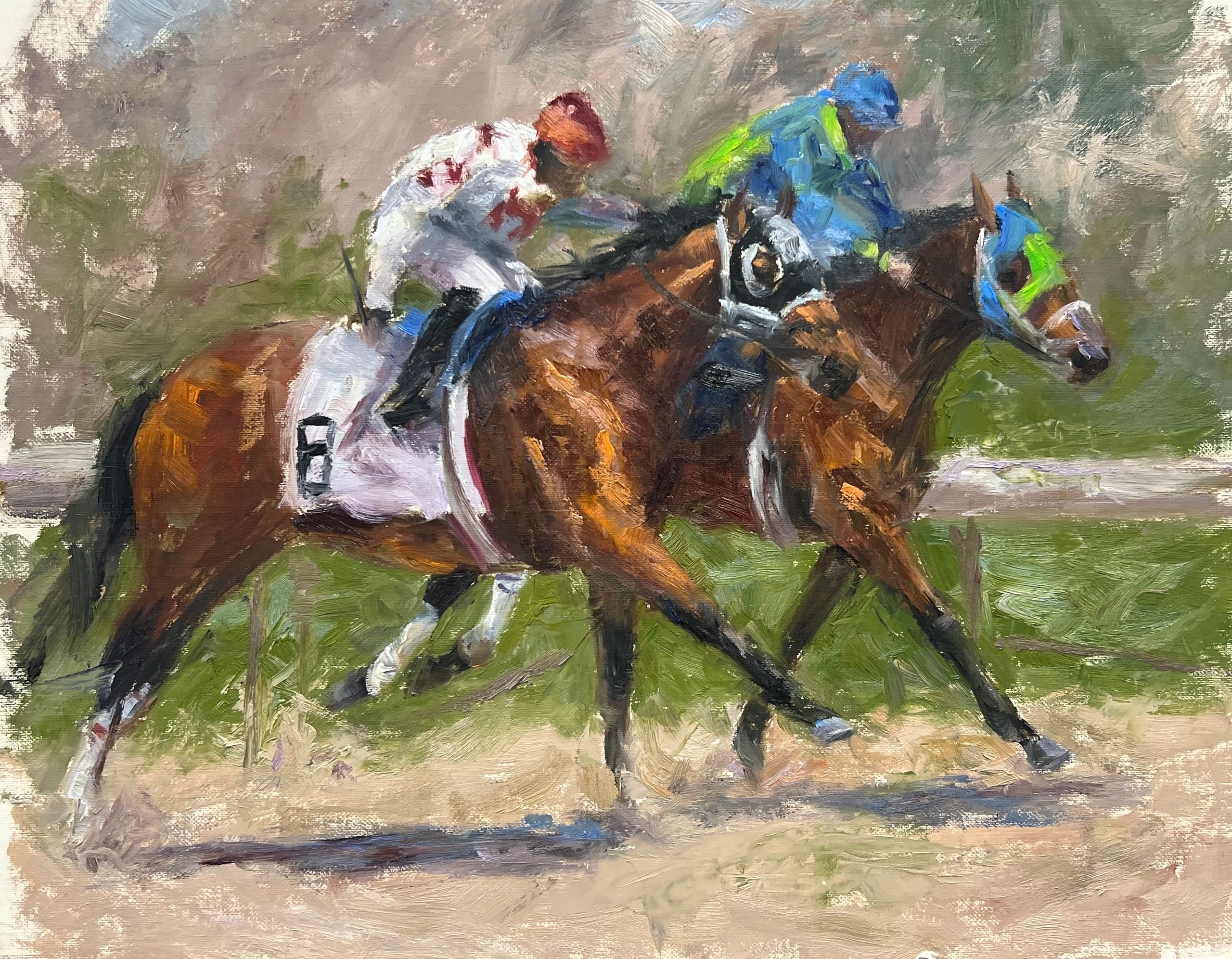 Down the Stretch by Mississippi equine artist Carol Roark