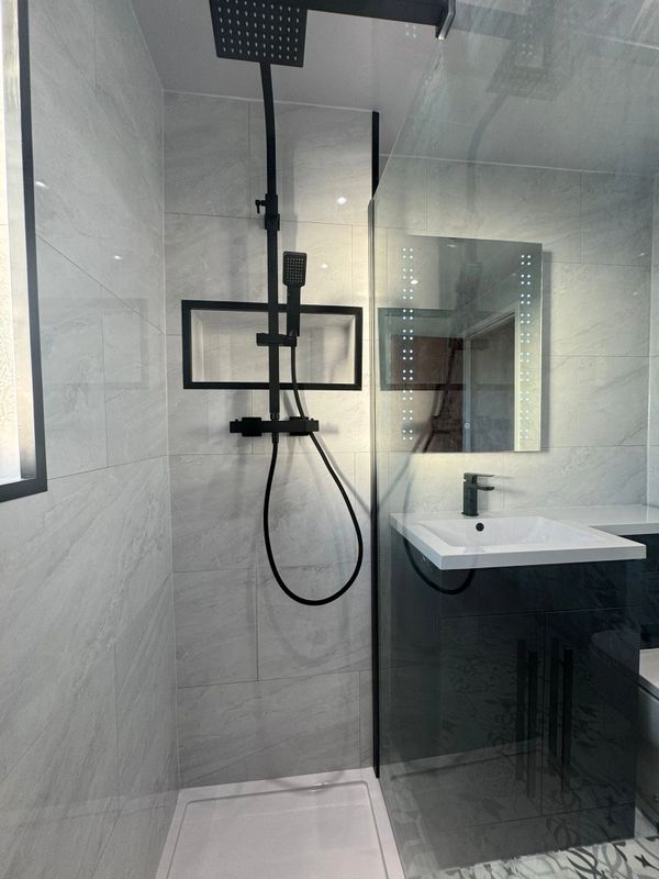 walk in dual shower