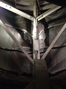 Statue of Liberty-A view from inside while working on a pair of aspirating smoke detection systems.