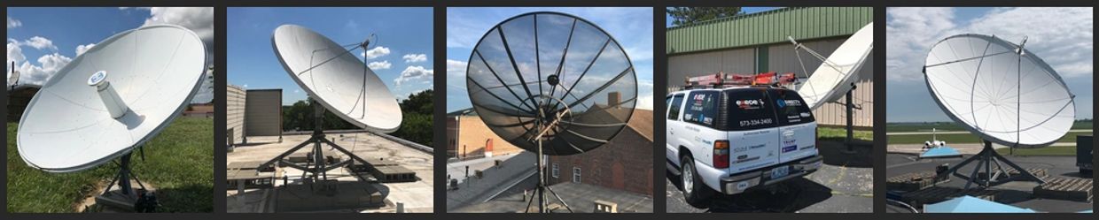 Radio station satellite dish