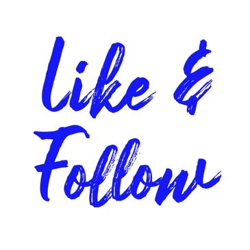 Like and Follow that appears to be written in blue paint