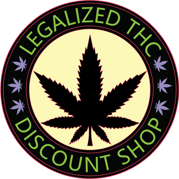 Logo featuring a cannabis leaf with 'Legalized THC Discount Shop' text.