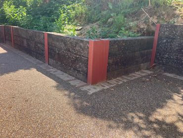 Workers preparing groundwork for building foundation
