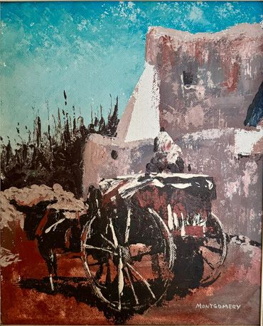 Painting of a horse and cart