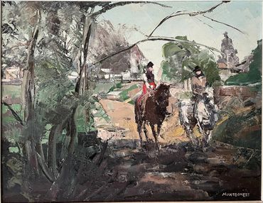 Painting of horse riders