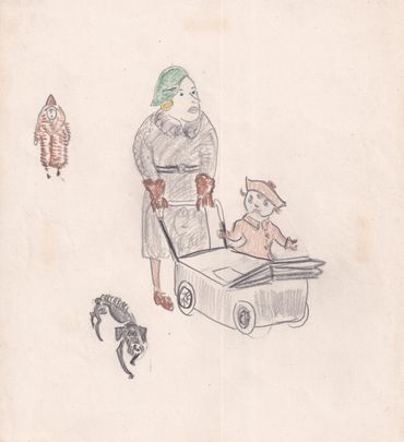 Eve Montgomery's family drawing 1938