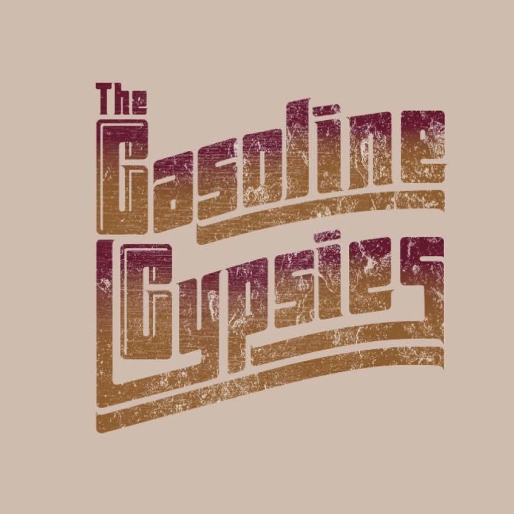 Vintage style logo for The Gasoline Gypsies with distressed texture.