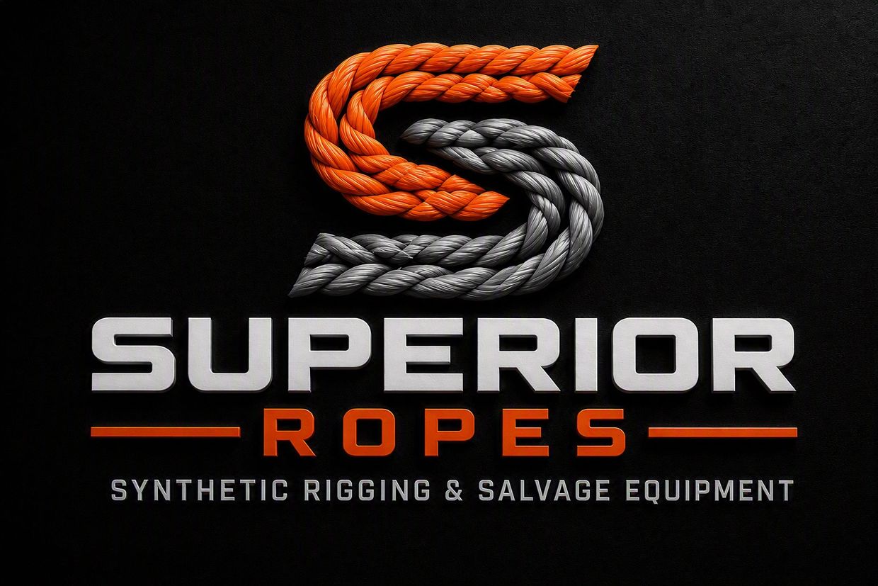 Logo for Superior Ropes with braided rope forming an 'S'.