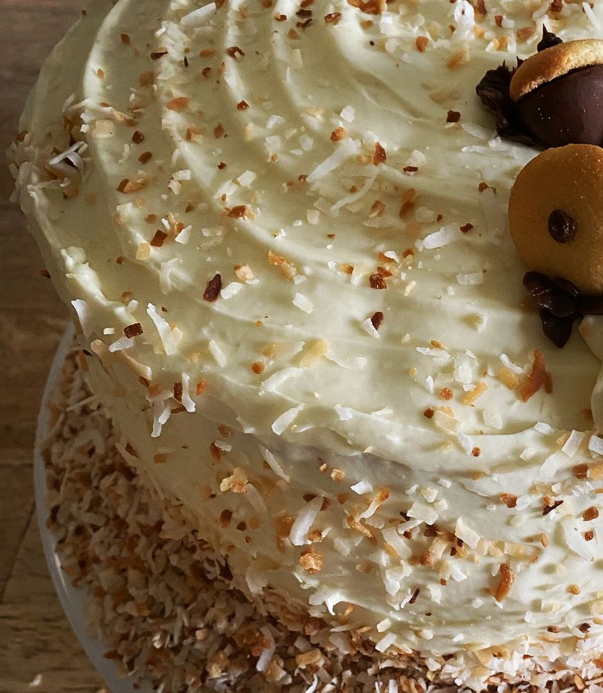 Fresh Coconut 🥥 Cake. We make all of our cakes and cupcake parfaits using the best, high quality, o