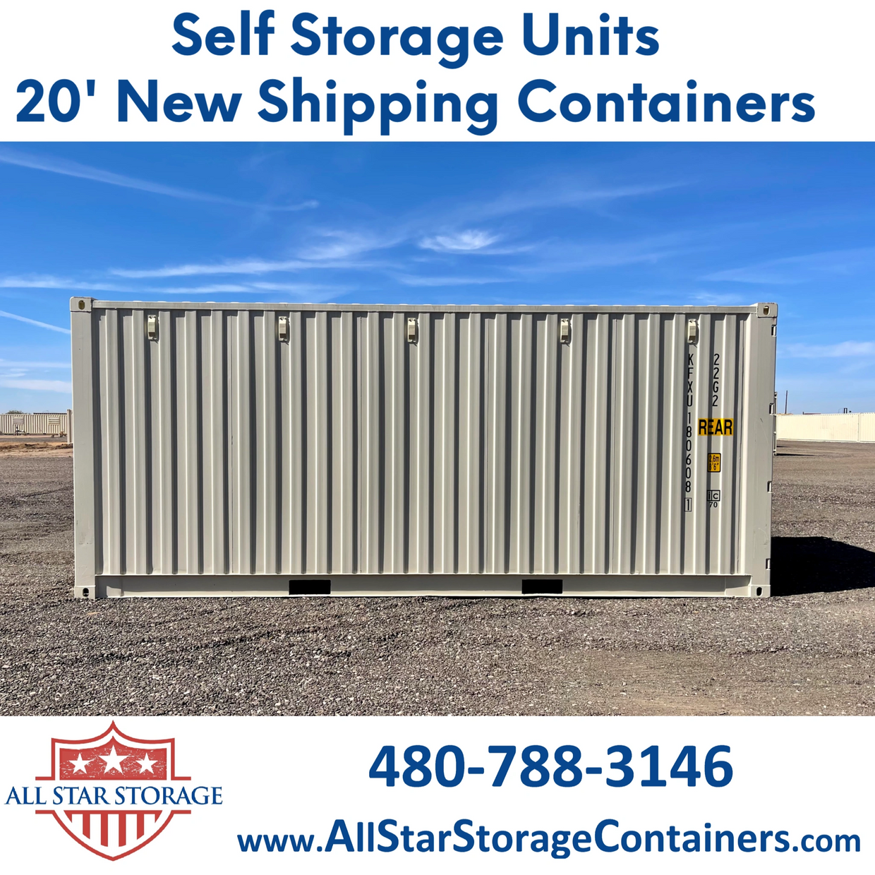 New One-Trip 20' Shipping Container for Rent
