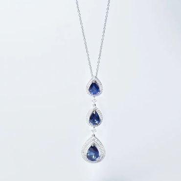 AGJewellery - Liontin perhiasan blue sapphire