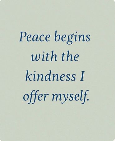 Peace begins...
