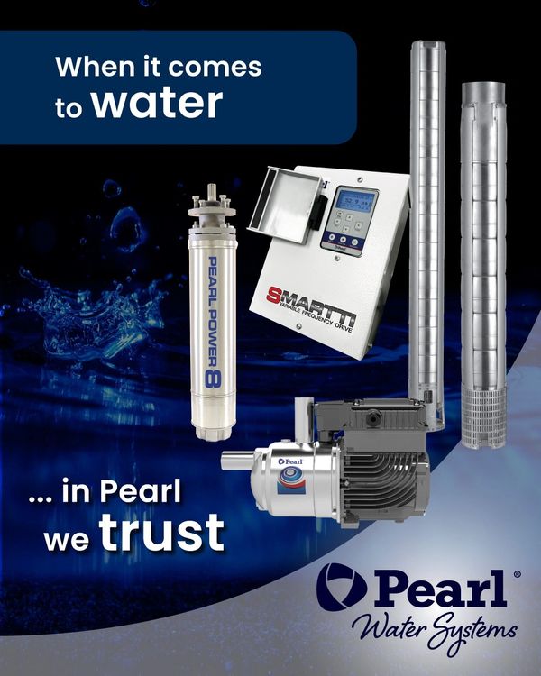 Pearl Water Systems showcases reliable water pumps and smart control technology.