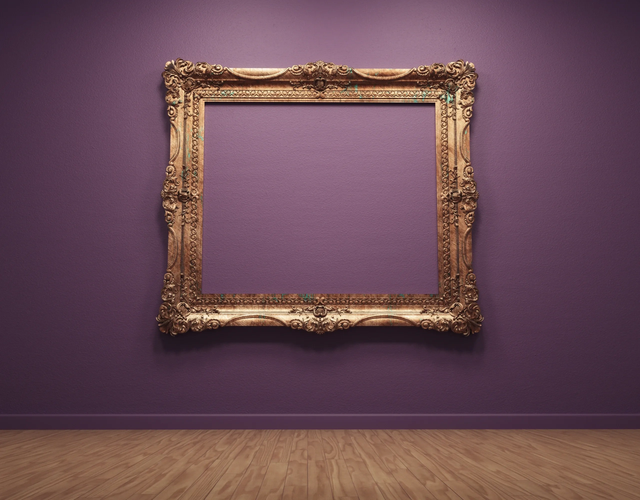 A classic gold art frame above featuring the palette.