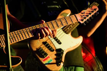 Brody Bogdan on bass, Jason Barber on guitar. Getting nice and worn in!