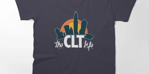 The CLT Life Navy Logo T