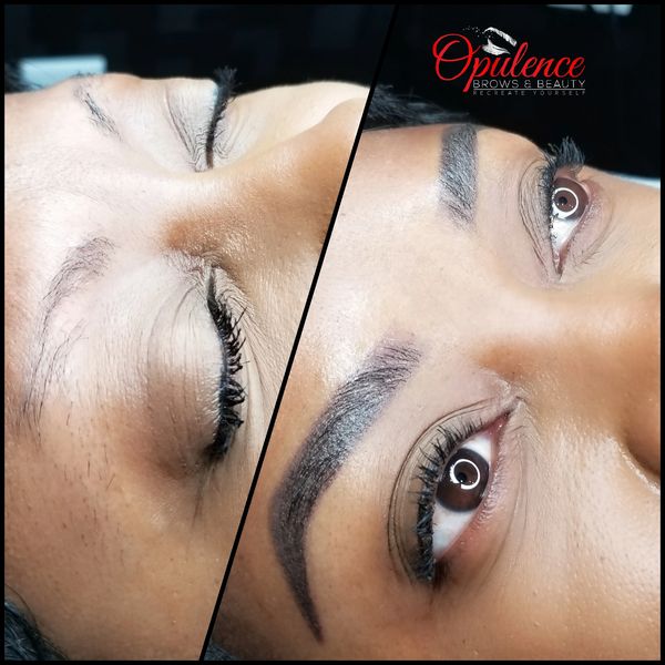 ombre powder eyebrows before & after charlotte nc