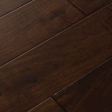 Caramel Macchiato Acacia hardwood flooring picture at an angle from Legit Flooring.
