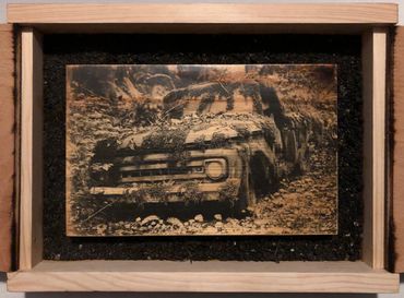 Cars & Trucks Series: Truck 2: Liquid Emulsion Print on Pine on Earth Matte Framed with Doors