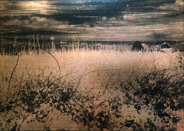 Infrared Ireland: Liquid Emulsion Print on Copper: Grass Ruin