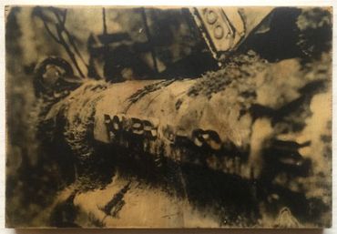 Cars & Trucks on Wood: Liquid Emulsion Print on Plywood: Truck 3 (F100): 3/4 Panel