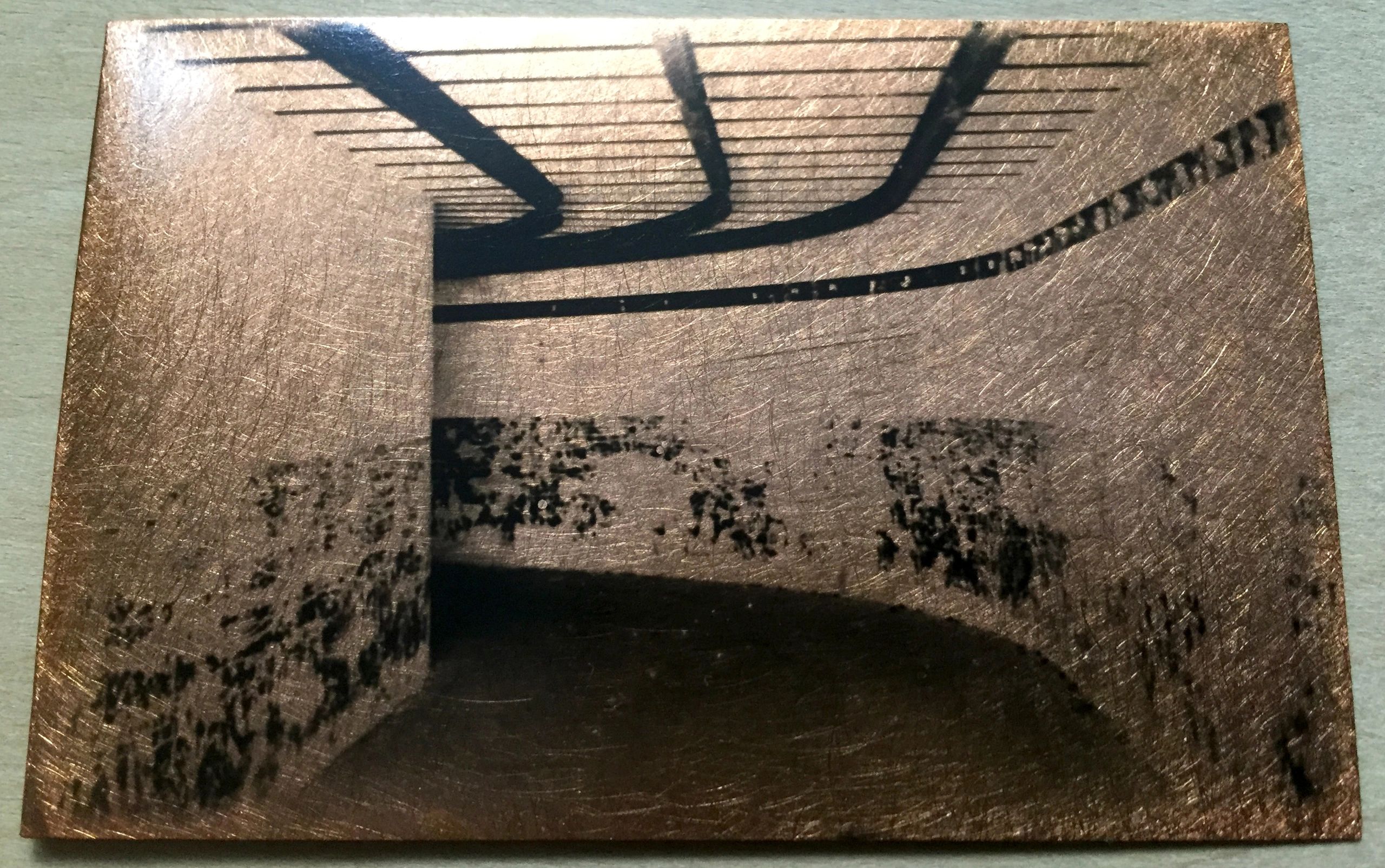 Tunnels: Fort Flagler: Liquid Emulsion Print on Copper: Turn Left