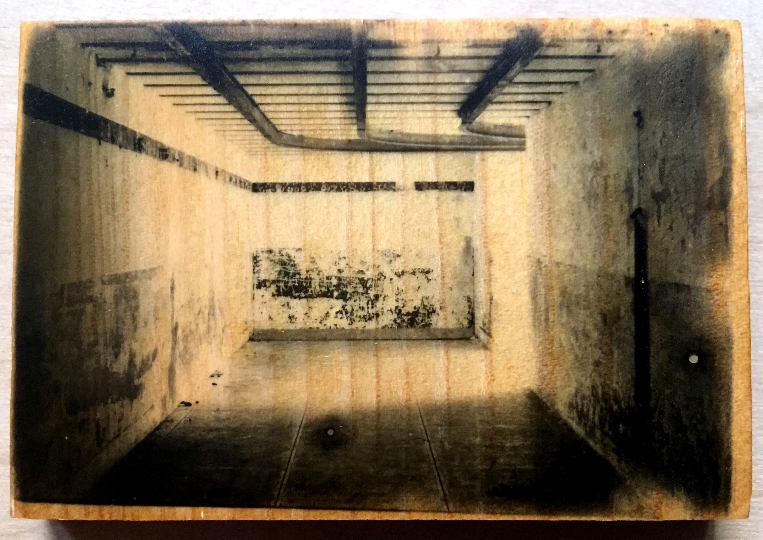 Tunnels: Fort Flagler: Liquid Emulsion Print on Plywood: Turn Right (Vertical Grain)