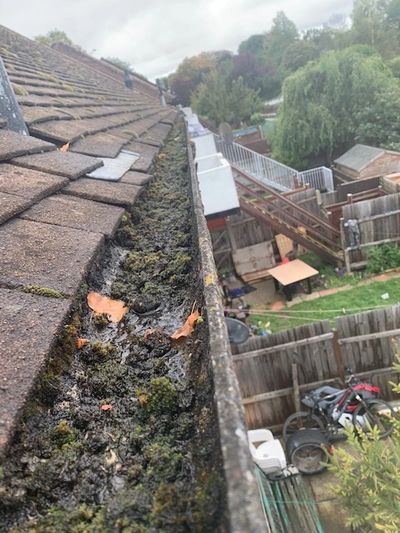 Blocked gutter