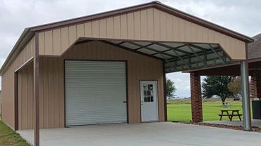 24x50x10 metal combo utility building