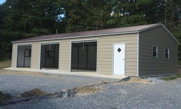 30x50x10 3 car metal garage