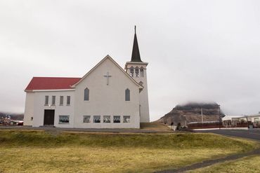 Red iron steel Church and fellowship hall