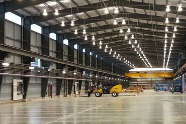 Steel warehouse interior