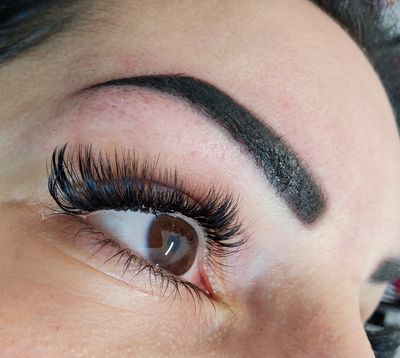 Solid colour semi-permanent eyebrows done in my local salon